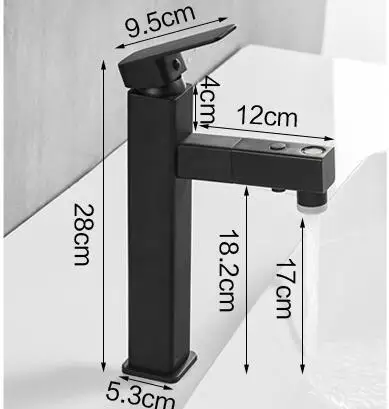 tall black Выносной бассейн кран латунный кран для ванной кран с одной ручкой Смеситель кран для ванной черный кран водопроводный кран Новое поступление - Цвет: tall black
