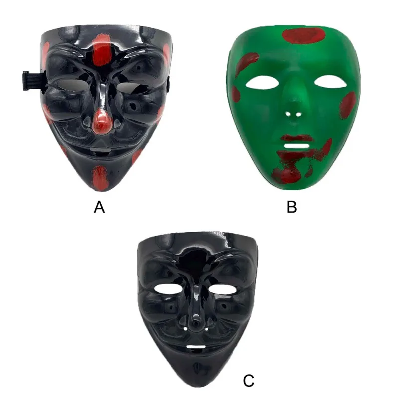 ПВХ маска хип хоп пластиковая маска Хэллоуин ужасная маска праздничный костюм аксессуары