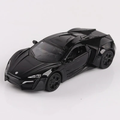 Украшение автомобиля 1:32 Сплав спортивный автомобиль литье модели интерьера роскошные украшения костюм для детей подарок украшения аксессуары - Название цвета: black no box