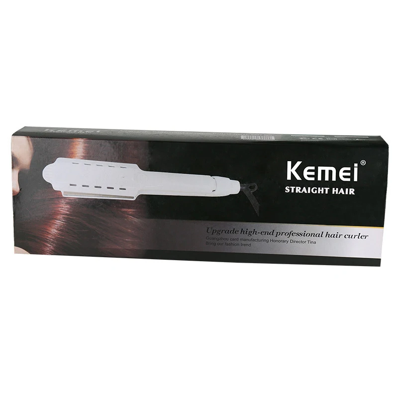 KEMEI titanium Профессиональные паровые утюжки для выпрямления волос Выпрямление утюжок плоский утюжок для завивки волос Инструменты для укладки KM-289