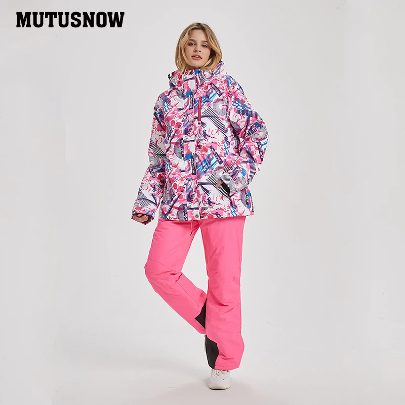 Mutusnow 2020 Новый утолщенный теплый лыжный костюм для мужчин и женщин зимний женский