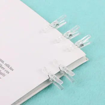 

20Pcs 25mm Mini Spring Clear Transparent Clips Clothes Photo Paper Peg Party Home Decoration
