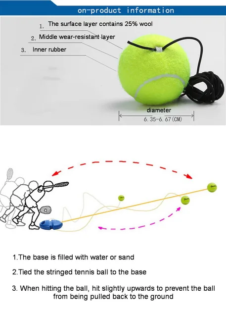 Allenatore Di Tennis Con Pallina Rimbalzante - Per Allenamento Singolo, Altezza Regolabile, Per Interni/Esterni - Foto 9