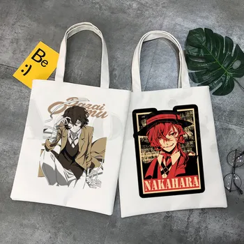 

Bungou Stray Dogs Osamu Dazai Anime Cartoon Print Shopping Bags Girls Fashion Casual Pacakge Hand Bag