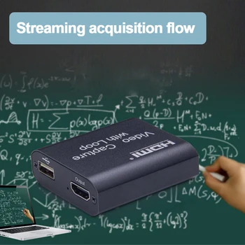

Elisona 4K 1080P HDMI Audio Video Recorder Capture Card Box Device with Signal Loop-out Function for Video Recording Game Live