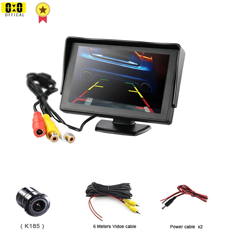 rear view mirror monitor Car Reverse Monitor 4.3 Inch HD Rear View Camera  Monitor with LED Night Vision Camera Parking Camera Monitor headrest dvd player Car Monitors