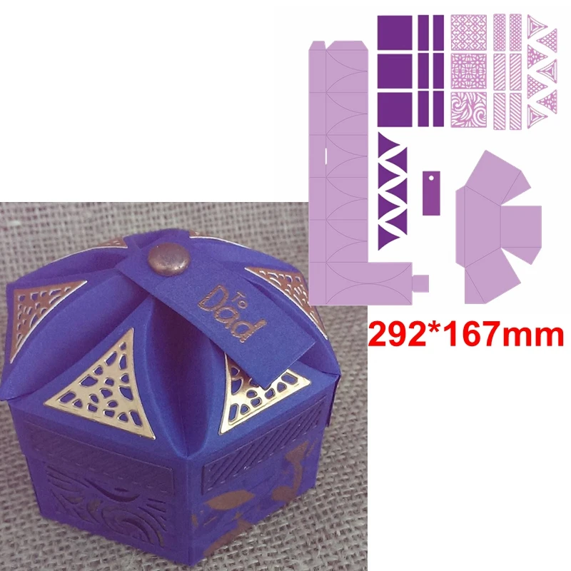 Нежные складные подарочные коробки для сахара металлические режущие штампы 3D очаровательные складные подарочные коробки - Цвет: 8