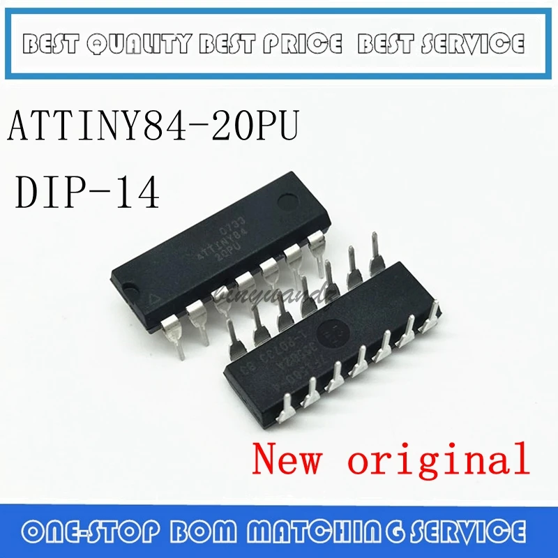 5 шт. 10 20 ATTINY84-20PU ATTINY84 MCU 8BIT 8KB флэш-14-DIP новый и оригинальный | Электроника