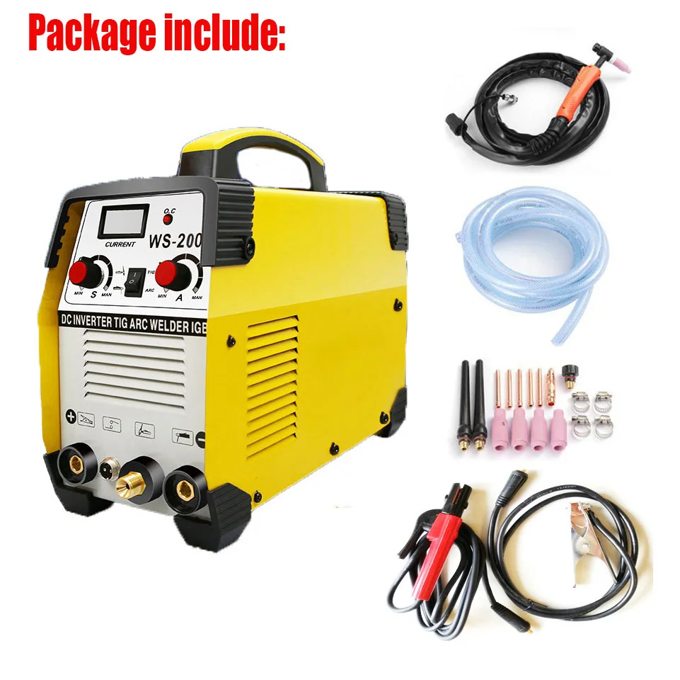 TIG200 Pluse 200 Amps ARC TIG Pulse TIG Сварка многофункциональное устройство TIG200P портативный инвертор сварочной машины аргонная Сварка