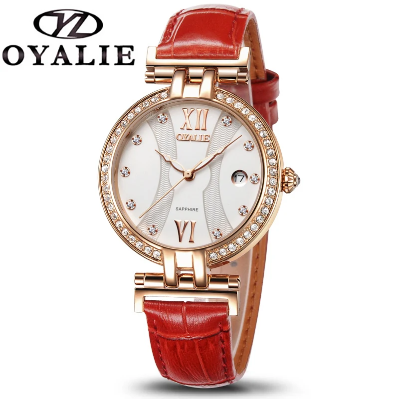 

Atieno Women Wristwatch Luxury Watches Leather Strap Fashion Ladies Watch Diamond 9mm Thin Quartz Watch Relogio feminino