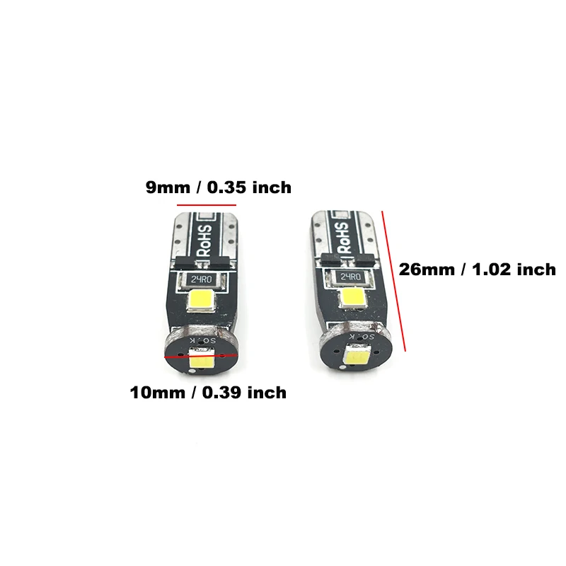 T10 W5W Светодиодный лампочки Canbus без ошибок 3030 SMD 3 SMD 168 194 светодиодный лампы для автомобилей Купол Карта Лампы для чтения просвет багажник лампы 12V 10 шт