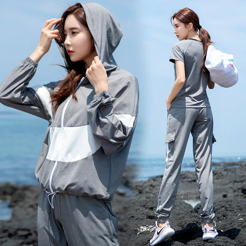 

2020 New Style Gym Sports WOMEN'S Suit Large Size Loose-Fit-Style Quick-Dry Running Yoga Clothes