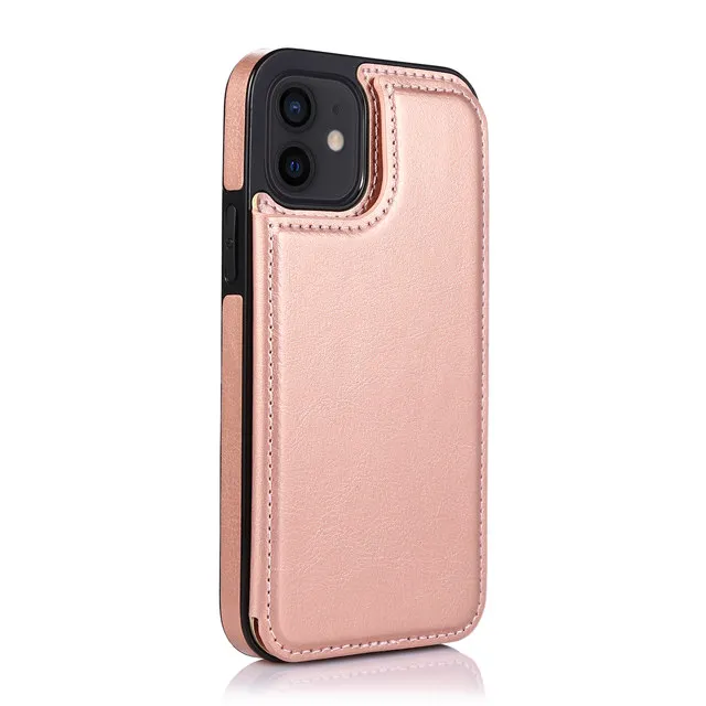 thumbnail image 1 of Luxury Wallet PU Leather Case For iPhone 15 14 13 12 Mini 11 Pro XR XS Max X 7 8 Plus SE 2020 2022 Magnetic Card Slots Bag Cover, 1 of 5