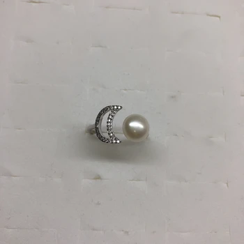 

Moon Shape New Ring Mountings Findings Settings Adjustable Ring Jewelry Parts Fittings Wedding Accessories for Pearl Beads