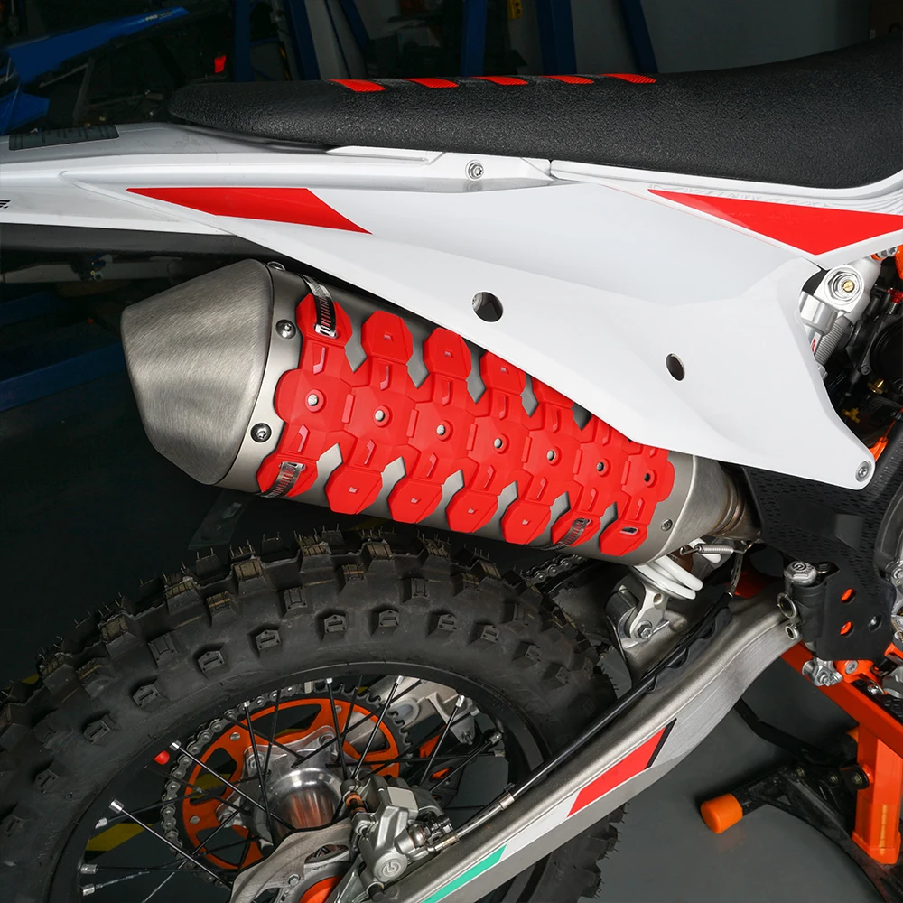 モトクロス エキゾースト ヒートシールド マフラー プロテクター カバー HUSQVARNA HUSABERG 125-501 FE TE FC TC FX TX KTM YAMAHA BETA 2T 4T用 - - Racext 17