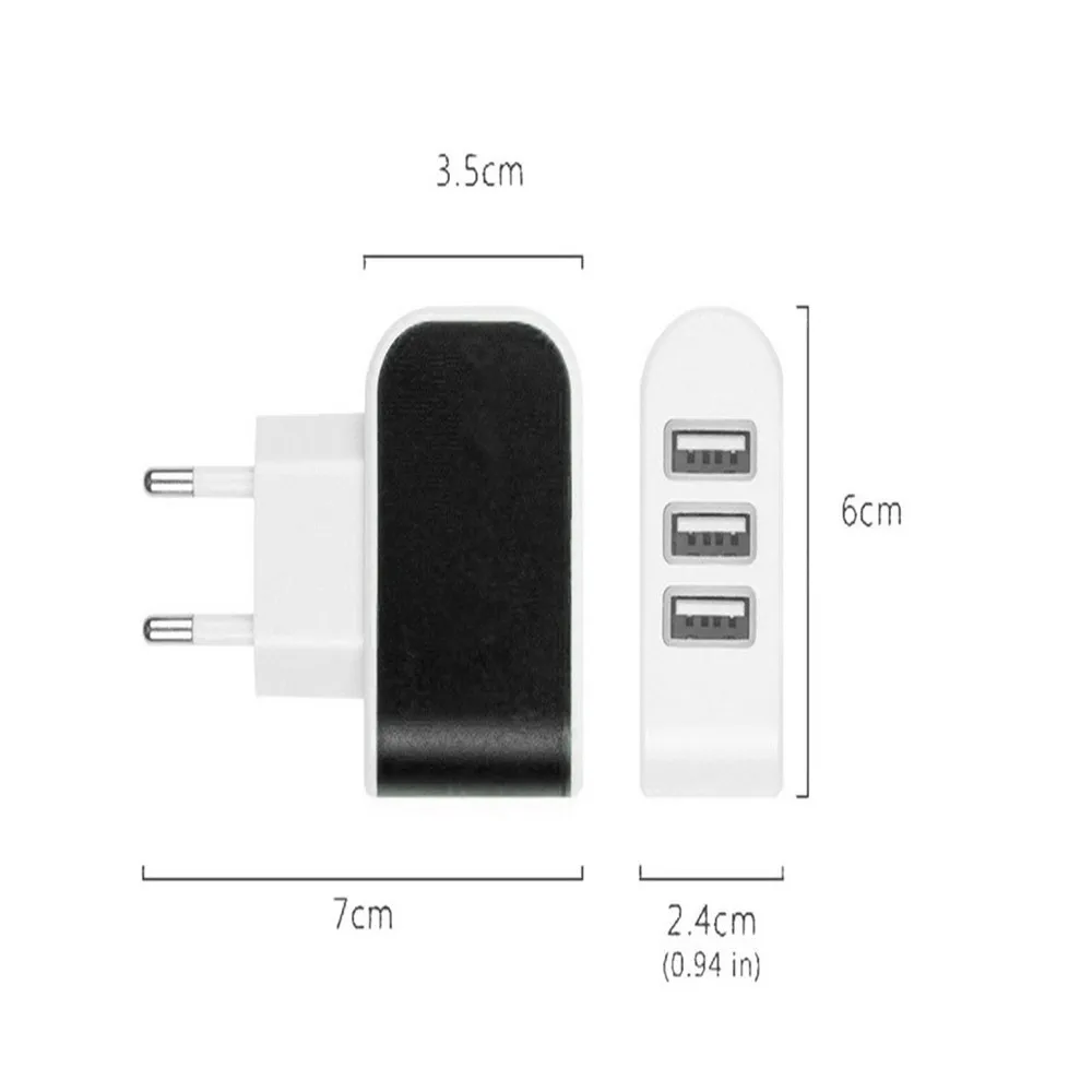 Универсальный 3 Порты тройной USB Порты и разъёмы AC Зарядное устройство адаптер EU/US вилка зарядное устройство для мобильного телефона для включения для дома и путешествий Зарядное устройство для iPhone xr для Xiaomi