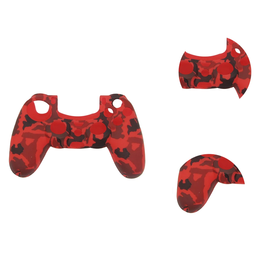 Replacement for PS4 Wireless Controller Case Camouflage Printing Soft Silicone Gel Skin Protective Rubber Cover