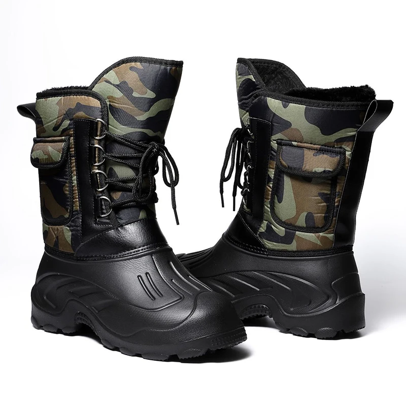 Sapatos de Pesca de Inverno à Prova Botas de Borracha de Pesca Sapato de Neve Pesca ao ar Dwaterproof Água Antiderrapante Mais Velvet Wading Manter Quente Voar Livre Produto 16 Roupa de pesca tipo Wader