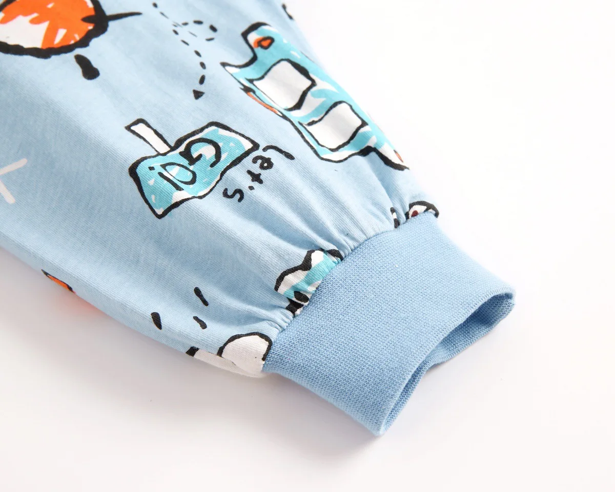 LarLarBoom/Детские комплекты осенне-зимняя футболка с длинными рукавами+ штаны Детская домашняя одежда комплект из двух предметов с рисунком для девочек и мальчиков