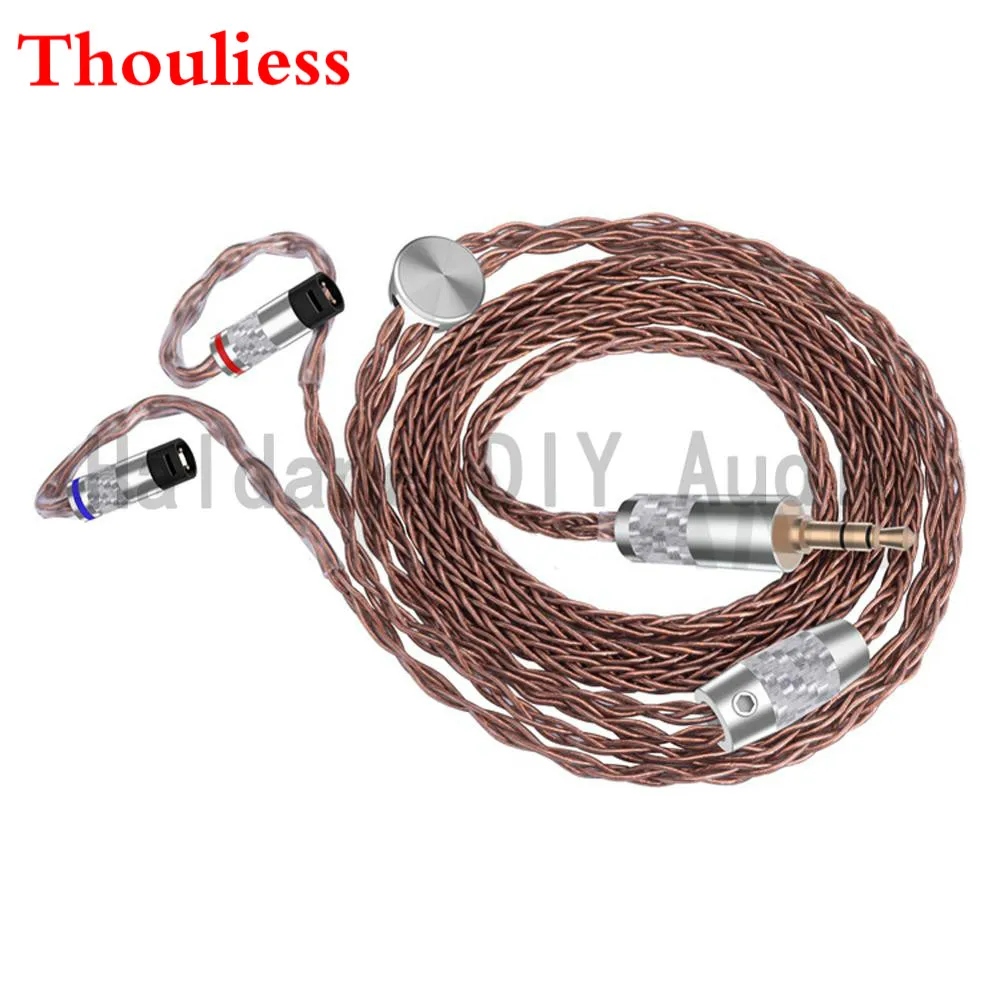 Thouliess HIFI 3 5/2 5/4 4 мм сбалансированный кабель для наушников из чистой меди IE80 IE8 IE8I