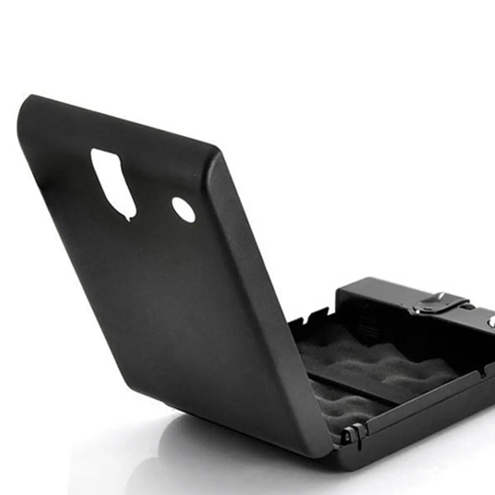 Fingerprint Safe Box Solid Steel Security Key Gunsafe Valuables Jewelry Storage Box Protable Biometric Fingerprint Safes Gunbox