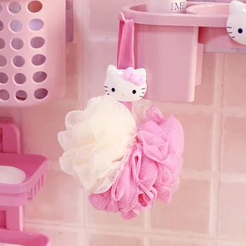

Cute GIRL'S's Heart Large Size Loofah Mesh Sponge Double-Sided Cat Head Bath Ball Bath Flower Bath Ball Bath Big Mesh Sponge