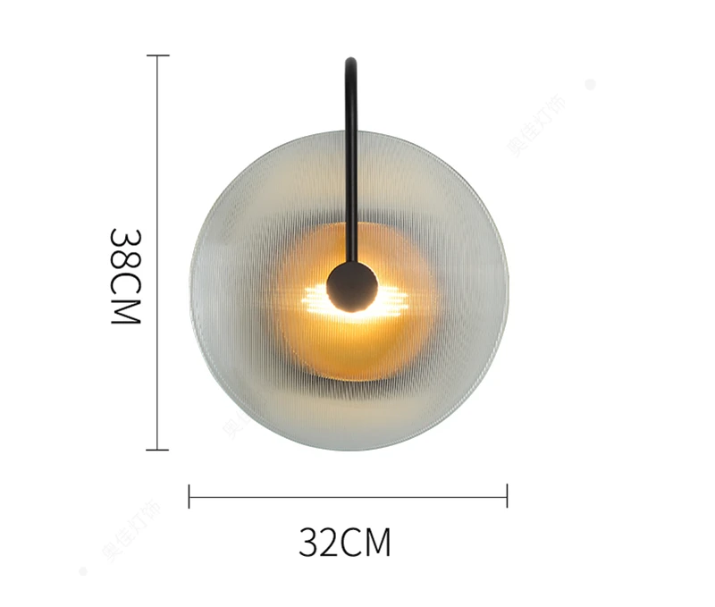 Nordic Glass Lampshade Wall Light Bathroom Black Bedroom Beside Modern Creative Wall Lamp Sconce LED Wandlamp Art Home Lighting