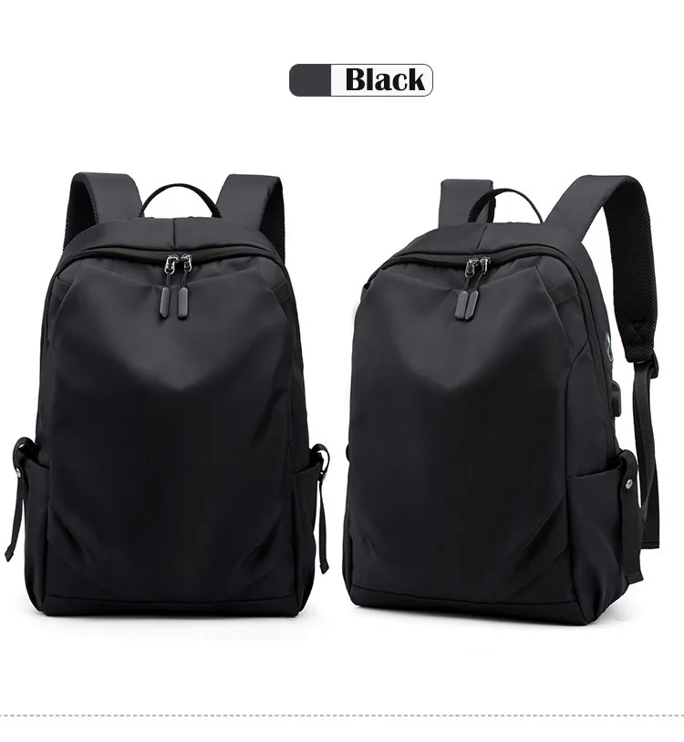 15.6 inch Laptop Backpack Men Waterproof Travel Business USB Backpacks Students School Back Pack Bag Black Grey Leisure Rucksack (12)