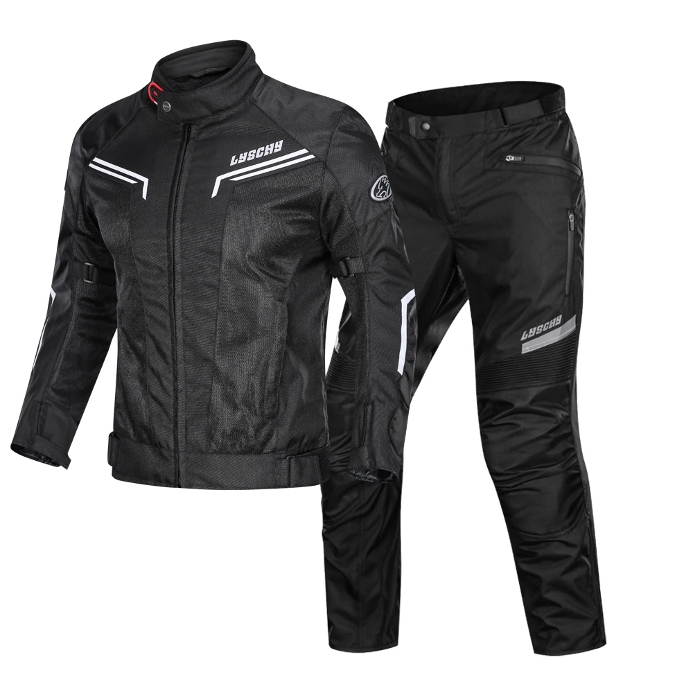 

LYSCHY 2020 Summer Motorcycle Jacket Men's Breathable Chaqueta Moto Jacket Mesh Riding Jacket Motorcycle With Removable Protect