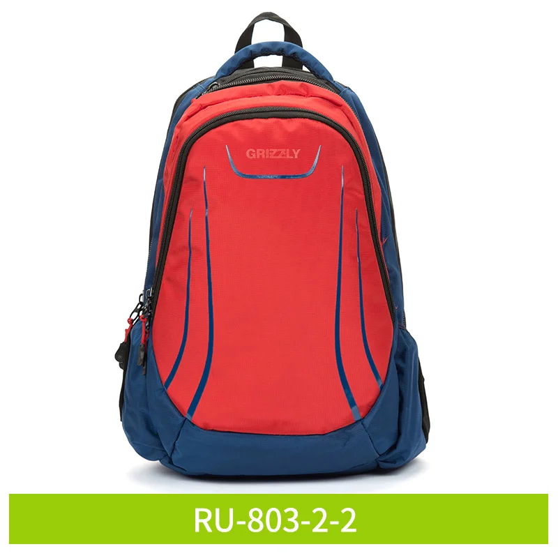 GRIZZLY, мужской рюкзак, Повседневный, Mochila, для подростков, для мальчиков, школьные сумки, многофункциональный, водонепроницаемый, большая емкость, дорожные сумки - Цвет: RU-803-2-2