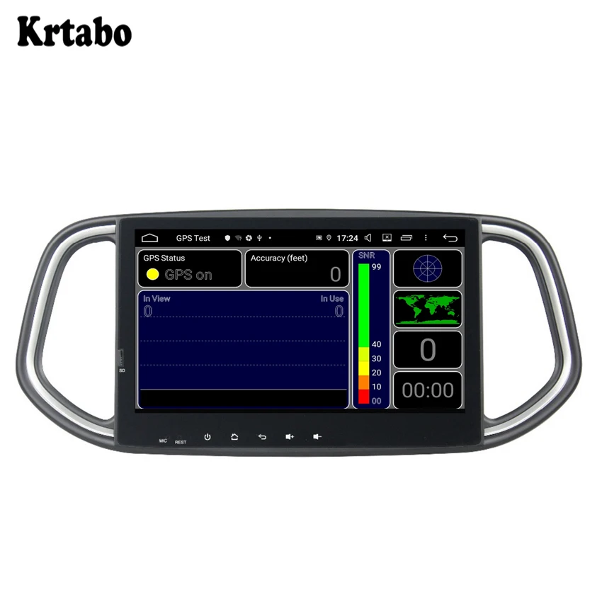 Krtabo HD smart car navigation reversing image control large screen one machine recorder For KIA KX3 2014 2015 2016 2017