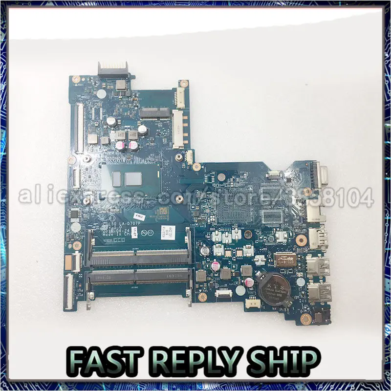 SHELI LA-D707P 909213-601 для HP 15T-AY Материнская плата ноутбука I5-7200U DDR4 909213-001 | Компьютеры и