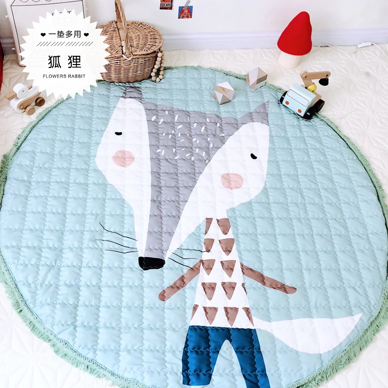 145cm Cotton Reversible Carpet,Pope Woven Carpet Woven Solid Color Round Rug Cushion Circular living Room Bedroom Rug