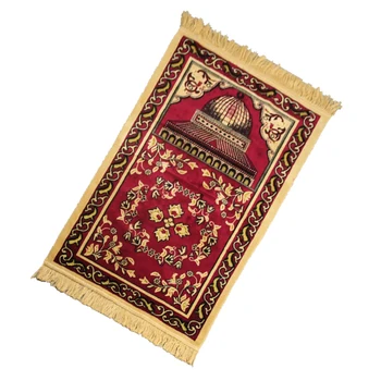 

Decoration Lightweight Exquisite Floral Muslim Anti Slip Practical Durable Prayer Mat Kneeling Artificial Cashmere Home Portable