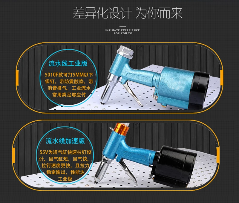 Commercial Pneumatic Rivet Gun Hydraulic Riveting Tool Air Riveter Power Tool For Gas pressureblind rivets