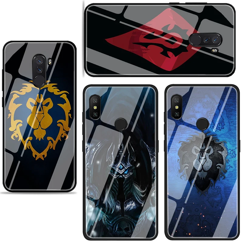 World of Warcraft закаленное Стекло чехол для телефона для Xiaomi 5X6X8 Lite 9 A1 A2 F1 Redmi 4X 6A Примечание 5 6 7 Pro