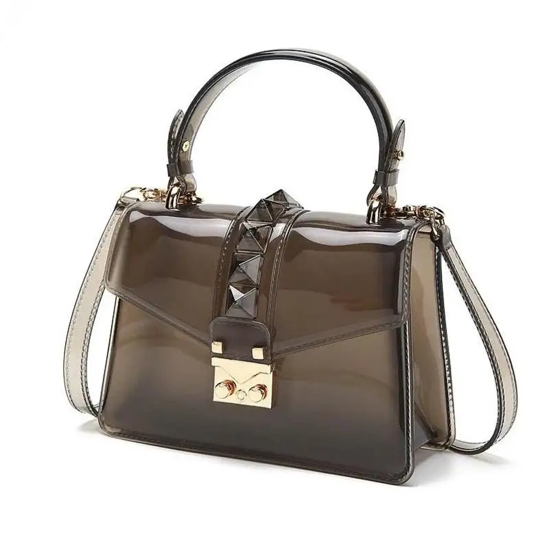 Желейная сумка, повседневные сумки через плечо для женщин,, роскошная сумка, брендовая, Bolsa Feminina, прозрачные сумки на плечо, женская сумка - Цвет: small colour 7