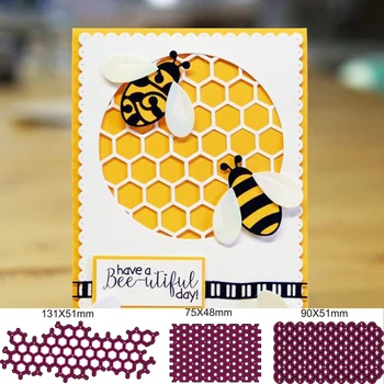 

Honeycomb Fish scale hollow Metal Cutting Dies Scrapbooking New Craft Album Stamps Embossing For Card Making Stencil Frame