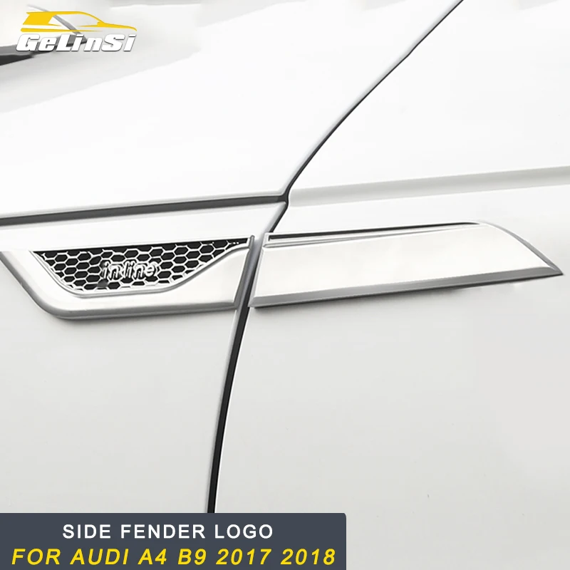 Gelinsi для Audi A3 A4 S4 B9 A5 Q2 Q3 Q5 Q7 Авто боковой логотип эмблема отделка двери креативный Стикер Украшение внешний аксессуар