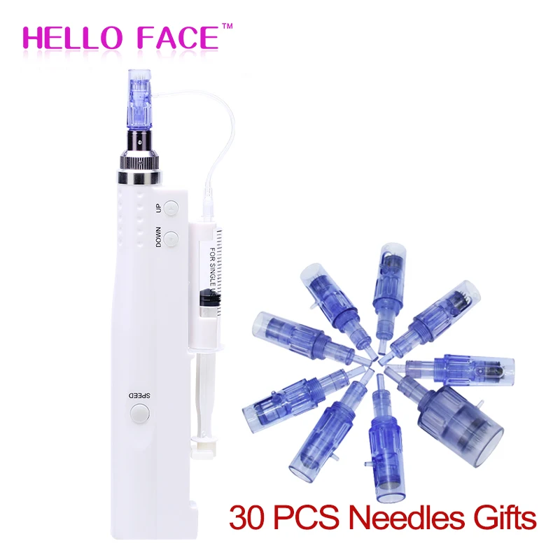  Hydra Injector Smart Mesotherapy 2 in 1 Use Meso Gun With 30PCS Needles Injector Water Derma pen Po - 4000291829858