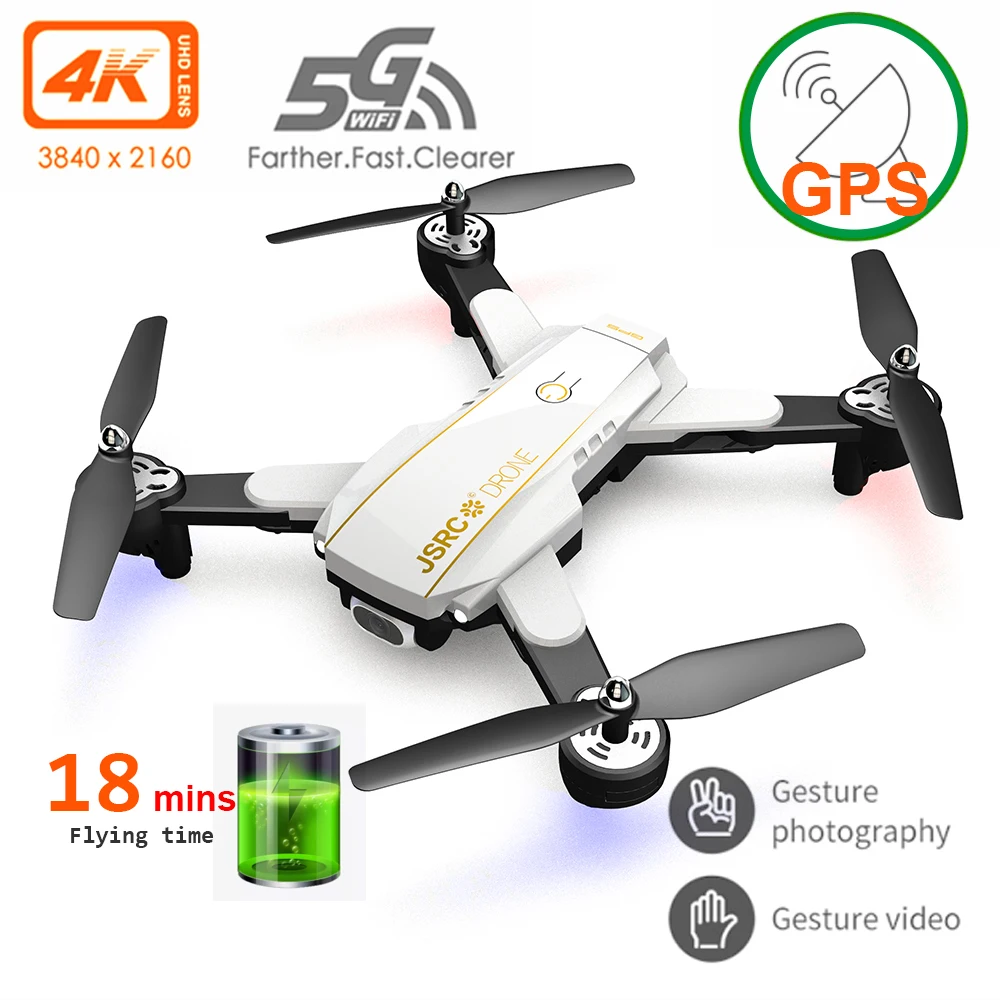 Дрон S3 GPS Wi-Fi FPV RC quadcopter с камерой 4K Селфи Квадрокоптер следуй за мной