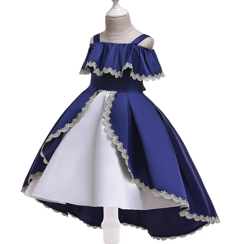 2019 г.; платье для девочек с одним плечом; vestido infantil; элегантное платье; Детские платья; Одежда для девочек; платье принцессы; Вечерние платья