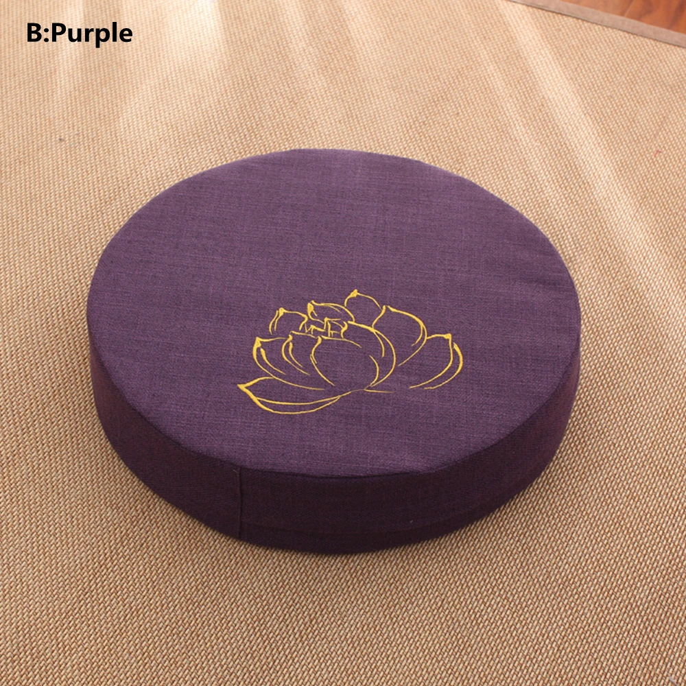 Японский стиль футон для поклонения Будде Сидящая Подушка круглый льняной татами коврик медитация лотоса