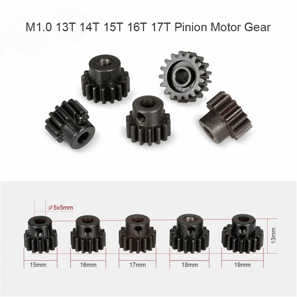 5 шт. zd Racing 8195 5 мм M1 13T 14T 15T 16T 17 стальные шестерни зубцы двигателя для 9116/V3 9020-V3 9021-V3 9203 1/8 RC автомобиль Запчасти