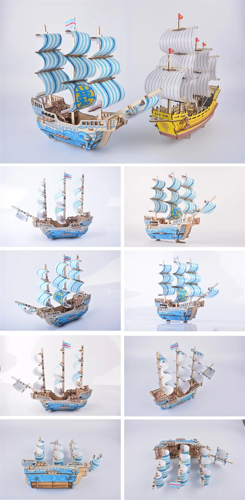 Лазерная резка DIY Парусный Корабль игрушки 3D деревянная головоломка игрушка сборка модель деревянные наборы для ремесла украшение стола для детей