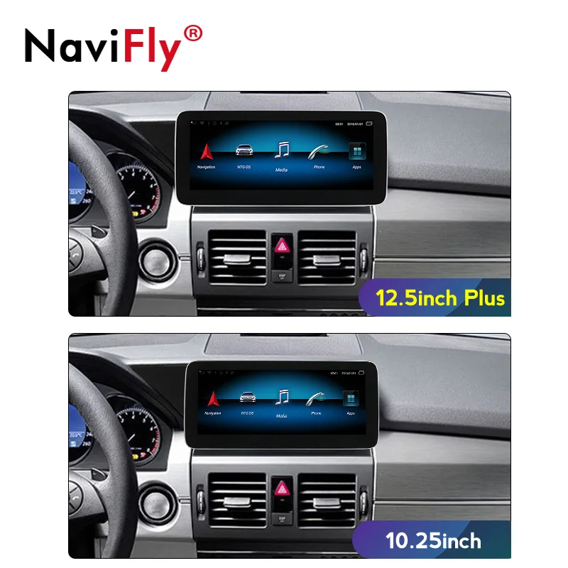 12.5&quot Blu-ray anti-glare screen 4G LTE Android 9.0 Car dvd radio player GPS Navi For Mercedes Benz GLK Class X204 2008 - 2015 |