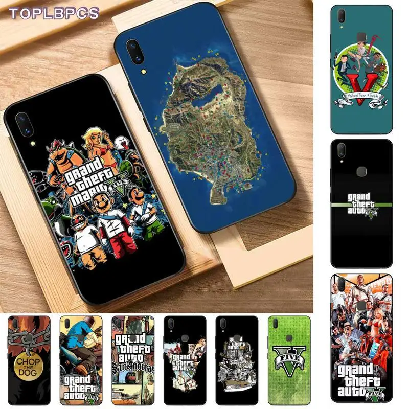 TOPLBPCS специальный Gta Grand Theft Auto 5 V пила мягкий чехол для телефона Vivo Y91C 31 53 19 11 17 81 55 66