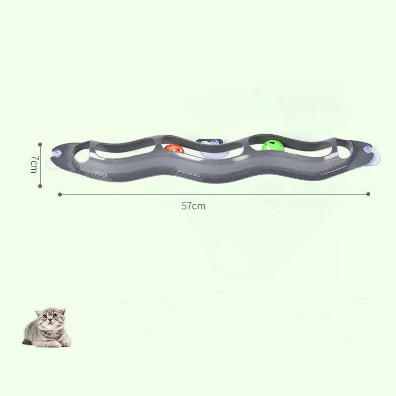 Забавный кот Pet интерактивный трек мяч игрушки окно всасывания крепление чувств игрушка мяч