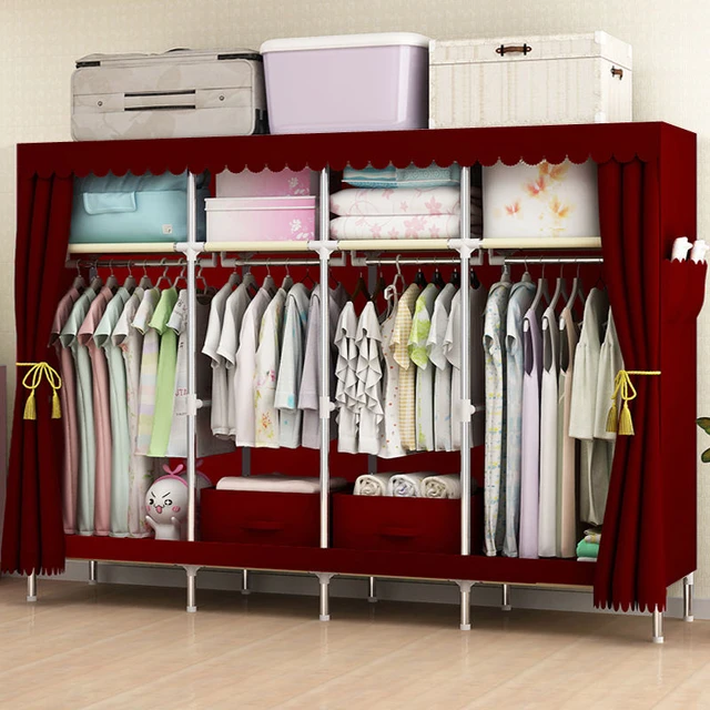 Large Clothes Bar Storage Cabinet