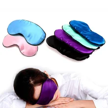 1Pcs New Pure Silk Sleep Rest Eye Mask Padded Shade Cover Travel Relax Aid Blindfolds